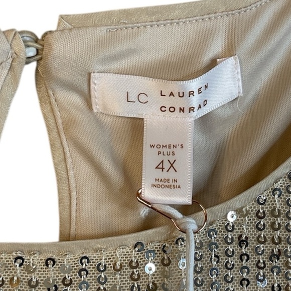 NWT LC Lauren Conrad Sequin Tank Plus Size 4X - Picture 5 of 10